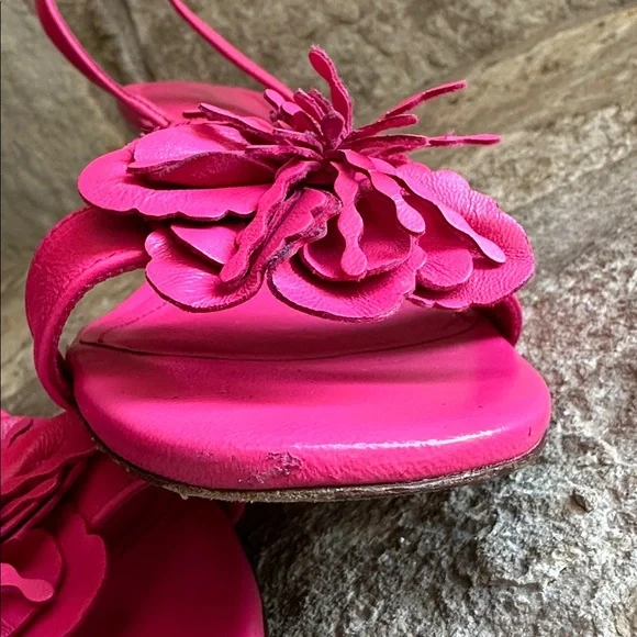 Larroude hibiscus flower Slingback Sandals 9.5 - Picture 5 of 5